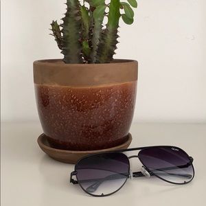 QUAY AUSTRALIA Aviator Sunglasses ombré black